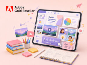 Tablet mit interaktiver Medienpräsentation, Videos, Grafiken und Skizzen für kreative Unterrichtsprojekte.